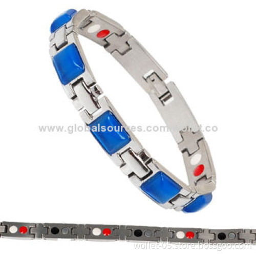 Jewelry Manufacturer, China Selling Fashionable, 316L Stainless Steel Bracelet with Magnetic